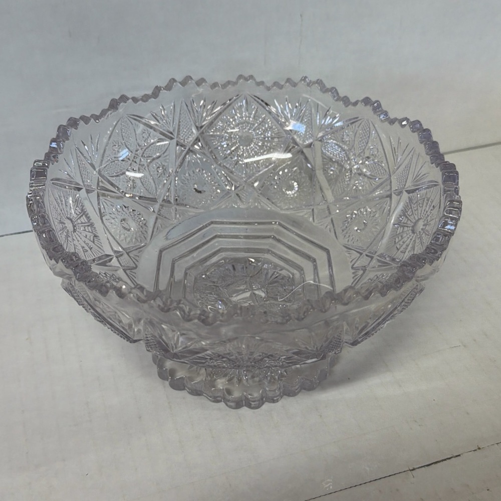 Elegant Clear Glass Compote Bowl